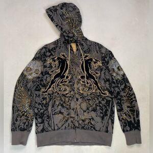 Men's Gray Graphic Hoodie